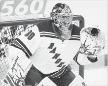  ?? ASSOCIATED PRESS FILE PHOTO ?? Rangers goalie Henrik Lundqvist is coming off a season in which he went 26-26-7 with a 2.98 goals-against average — the highest of his career.