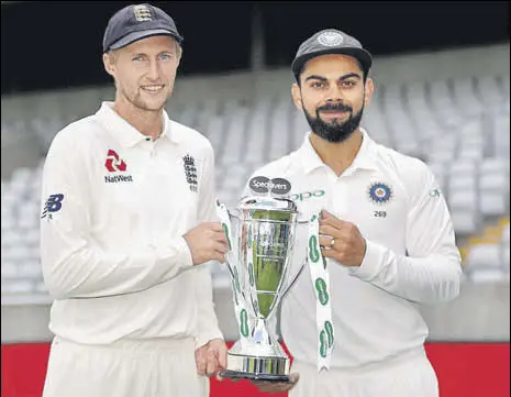  ?? REUTERS ?? Two of the best batsmen in world cricket, Joe Root (left) and Virat Kohli, will renew rivalry when India take on England in the first Test at Edgbaston, Birmingham from Wednesday.