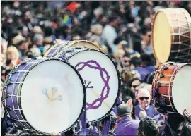  ?? JOAN CROS GARCIA - CORBIS / GETTY ?? Semana Santa. El estruendo de los tambores de Calanda (aquí, en marzo del 2016) se repite cada año.