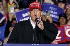  ?? GENE J. PUSKAR — THE ASSOCIATED PRESS FILE ?? Former President Donald Trump speaks at a campaign rally in Greensburg, Pa.