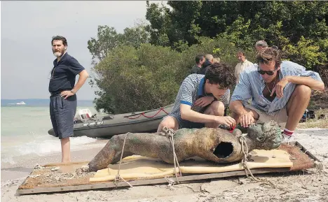  ?? SONY PICTURES CLASSICS ?? Michael Stuhlbarg, left, Timothée Chalamet and Armie Hammer star in Call Me by Your Name, a romantic and lush coming-of-age story that’s not afraid to attach itself to highbrow culture in order to tell a universal tale.