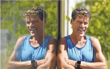  ?? SUSAN TRIPP POLLARD/STAFF ?? Ultra marathon runner Dean Karnazes, 54, of Kentfield, has written a new book, “The Road to Sparta: Reliving the Ancient Battle and Epic Run That Inspired the World’s Greatest Footrace”