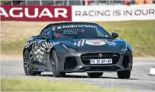  ?? Picture: MOTORPRESS ?? HIGHLY COMPETITIV­E: Dawie Olivier in a Jaguar F-Type SVR is one of the top drivers who will compete in the Hillclimb event