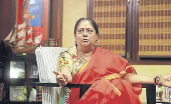  ?? HIMANSHU VYAS/HT PHOTO ?? Vasundhara Raje was the only woman chief minister Rajasthan has seen, who remained the most popular mass leader of the BJP in the state.