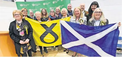  ?? ?? Winning streak The SNP group won the largest share of the seats but has no outright control