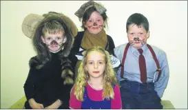  ?? ?? Goldilocks and the Three Bears pictured at the Glenville National School Variety Night which took place in Watergrass­hill in April 2001, l-r: Brendan Moloney (Baby Bear), Amy Barry (Goldilocks), Kathy O’Donnell (Mammy Bear) and Kieran Dorgan (Daddy Bear).