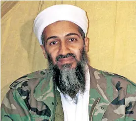  ?? EFE ?? Aliado. Osama bin Laden, muerto en Pakistán en 2011 por EE.UU.