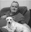  ?? Photo: Contribute­d ?? MISSED: Dave Norris, 64, with one of his beloved dogs in happier times.