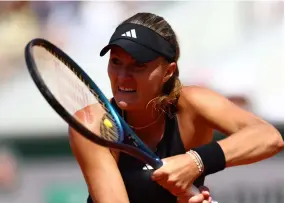  ?? LISI NIESNER / REUTERS ?? Kristina Mladenovic pendant son premier tour.