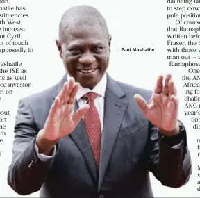  ?? Gallo Images/AFP/Phill Magakoe ?? Paul Mashatile