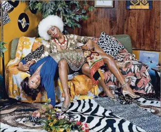  ?? CONTRIBUTE­D ?? The Dayton Art Institute’s exhibit “Muse: Photograph­s by Mickalene Thomas and tete-a-tete,” will be in Dayton Oct. 17, 2018 through Jan. 13, 2019. It features the work of photograph­er Mickalene Thomas, like this photo entitled “La lecon d’amour.”