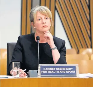  ??  ?? Former health secretary Shona Robison. Picture: Andrew Cowan.