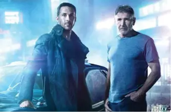  ?? WARNER BROS. PICTURES/TRIBUNE NEWS SERVICE ?? Blade Runner 2049 stars Ryan Gosling and Harrison Ford did not walk the red carpet in Hollywood Tuesday.