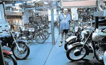  ?? Picture: MICHAEL PINYANA/DAILY DISPATCH ?? MOTORCYCLE MANIA: Morganvill­e Motorcycle Museum owner Billy Nel has collected more than 650 motorbikes over the years