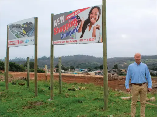  ?? Photo: Yaseen Gaffar ?? Ian Raubenheim­er, one of the developers of the Concordia Shopping Centre, stands at the site where the centre is proposed to be developed.