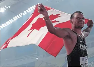  ?? NARIMAN EL-MOFTY THE CANADIAN PRESS FILE PHOTO ?? Andre De Grasse, pictured, won’t face Christian Coleman, banned for doping, at the Olympics.