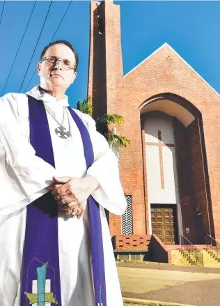  ??  ?? Anglican Bishop of North Queensland Keith Joseph outside St James’ Cathedral.