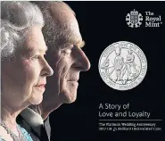  ??  ?? The Queen, Philip and one of the new coins