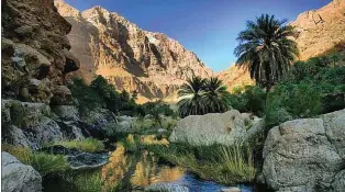  ??  ?? MAJESTIC VIEWS: The wadi is 36km long near a mountain village known as Mibam, which is popular for its fertile landscape.