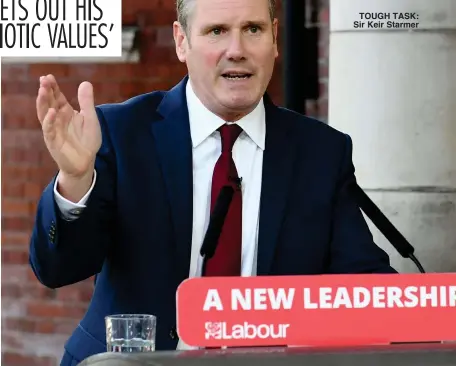  ??  ?? TOUGH TASK: Sir Keir Starmer