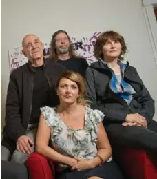  ?? RICK MADONIK/TORONTO STAR ?? Arthur Lockhart, left, Stewart Thompson, Deb Maybury and Charmaine Loverin at the Gatehouse counsellin­g centre in Toronto’s west end. The centre supports people who have experience­d childhood sexual abuse.