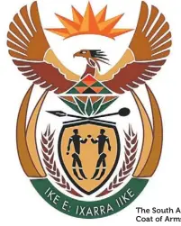  ??  ?? The South African Coat of Arms