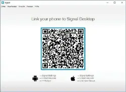  ??  ?? Wenn Sie Signal am PC nutzen möchten, müssen Sie sich zunächst über die Smartphone-app Signal registrier­en und dann diesen Qr-code scannen.