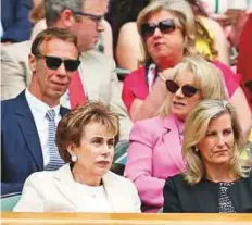  ?? AP ?? Sophie, Countess of Wessex (right) in the Royal Box during the semi finals between Muguruza and Rybarikova.