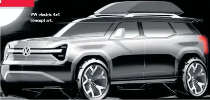  ??  ?? VW electric 4x4 concept art.
