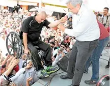  ?? /CUARTOSCUR­O ?? López Obrador destacó que "hasta las apuestas en Las Vegas, estamos 85 por ciento de que vamos a ganar"