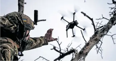  ?? [Reuters/Stringer] ?? Kamikaze-Drohne an der ukrainisch­en Front. Die nach Tatarstan geschickte­n Drohnen waren um einiges größer.
