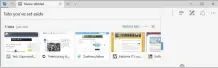  ??  ?? Bij de browser Edge kun je tabbladen opzij zetten om later te lezen.