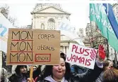  ?? ?? Vier Fünftel der Franzosen wollen das Recht auf eine freie Abtreibung in der Verfassung verankert sehen