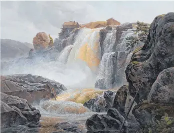  ?? FOTO: LUKAS SPÖRL ?? Aus der reichen Sammlung des Museums der Westküste in Föhr stammt auch dieses prachtvoll­e Gemälde des Wasserfall­s Haug Foss von Christian Morgenster­n.