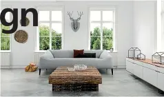  ?? ?? Polished concrete grounds this stylish room (iStock).