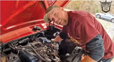  ?? THE CHRISTIAN INDEX ?? David Wheeler works on the engine of a 1966 Ford Fairlane during an episode of his Youtube show, “Revstorati­on.”