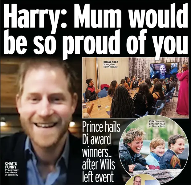 ?? ?? CHAT’S FUNNY Prince Harry has a laugh at ceremony