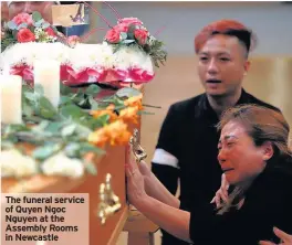  ??  ?? The funeral service of Quyen Ngoc Nguyen at the Assembly Rooms in Newcastle