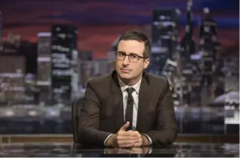  ?? ERIC LIEBOWITZ/HBO ?? John Oliver opened a new season of Last Week Tonight with a plan to get real with Donald Trump.
