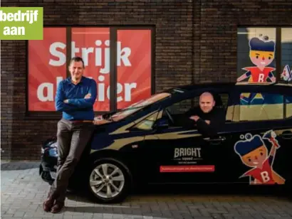  ?? FOTO RAYMOND LEMMENS ?? Kristof Delille en Freek Rubens van Bright Squad: “We behandelen iedereen met respect, dat verdienen ze.”