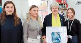  ?? ?? MP Theresa May heard stories from Ukrainian students.