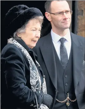  ??  ?? POIGNANT: Widow Kathleen Wheatley Dalyell attends the memorial service. Pictures: Gordon Terris