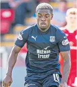  ??  ?? Elton Ngwatala in action for Dundee.