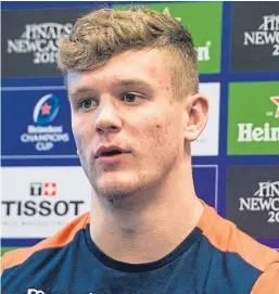  ?? Group. Picture: SNS ?? Edinburgh’s Darcy Graham speaks to the media at Murrayfiel­d ahead of the Heineken Champions’ Cup clash with Toulon on Saturday.