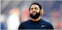  ?? GETTY IMAGES ?? Odell Beckham Jr. perhaps celebrated his alma mater’s national championsh­ip too strenuousl­y Monday as he is accused of slapping a security officer on the backside afterward.