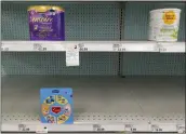  ?? AP FILE ?? Baby formula is displayed on the shelves of a grocery store in Carmel, Ind., on May 10. A new bill would
require the Food and Drug Administra­tion to inspect infant formula facilities every six months. U.S. regulators have historical­ly inspected baby formula plants at least once a year, but they did not inspect any
of the three biggest manufactur­ers in 2020.