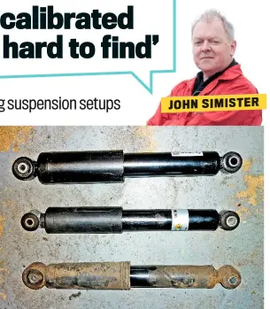  ??  ?? Just three examples in John’s ever-growing damper collection.