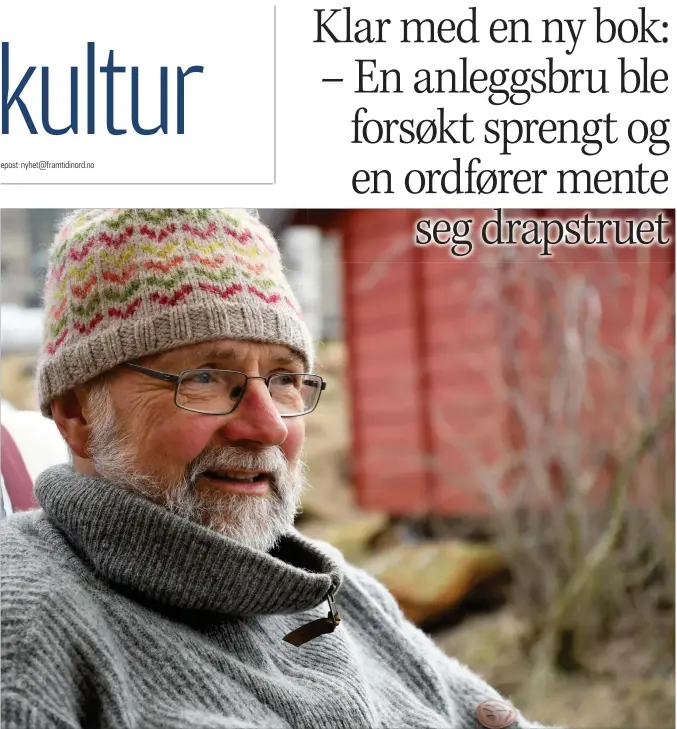  ?? FOTO: ISABELL HAUG ?? AKTUELL: Tore Figenschau (79) er igjen aktuell med en ny bok om lokalhisto­rie i Storfjord.