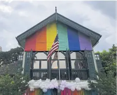  ?? PHOTO: WICHAN CHAROENKIA­T PAKUL ?? The US Ambassador’s Residence decorated with the rainbow during a US-UK Pride Reception.
