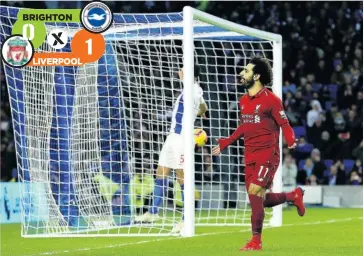  ?? FOTO: AFP ?? &gt; Mohamed Salah marcó el tanto de la diferencia.